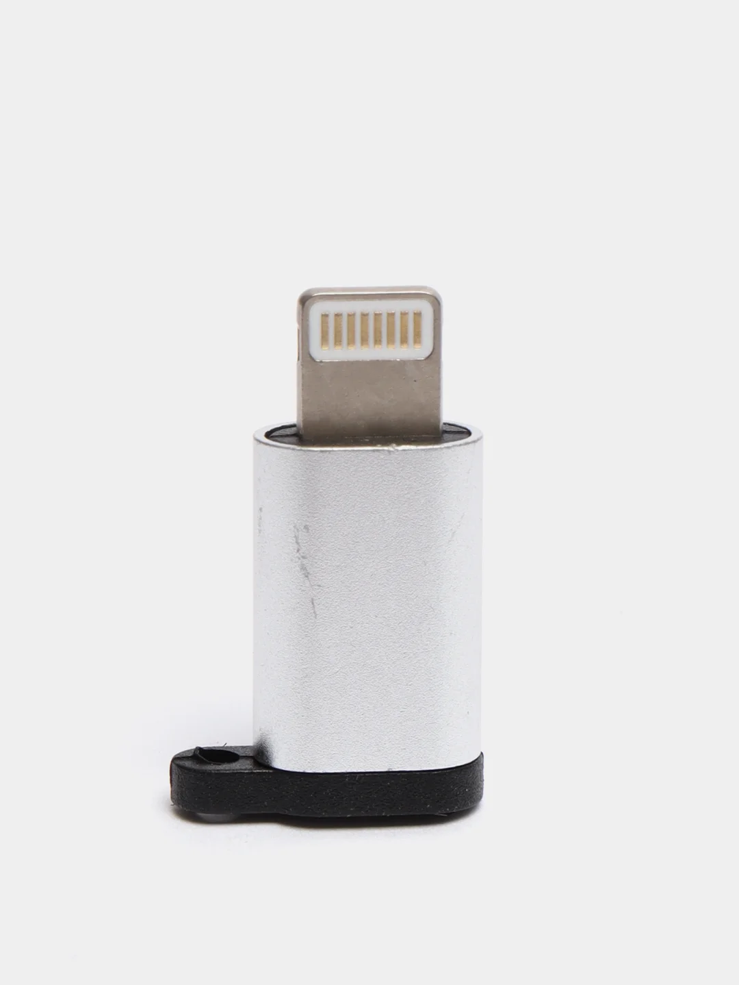 Серый металлик переходник зарядки с microUSB на Lightning
