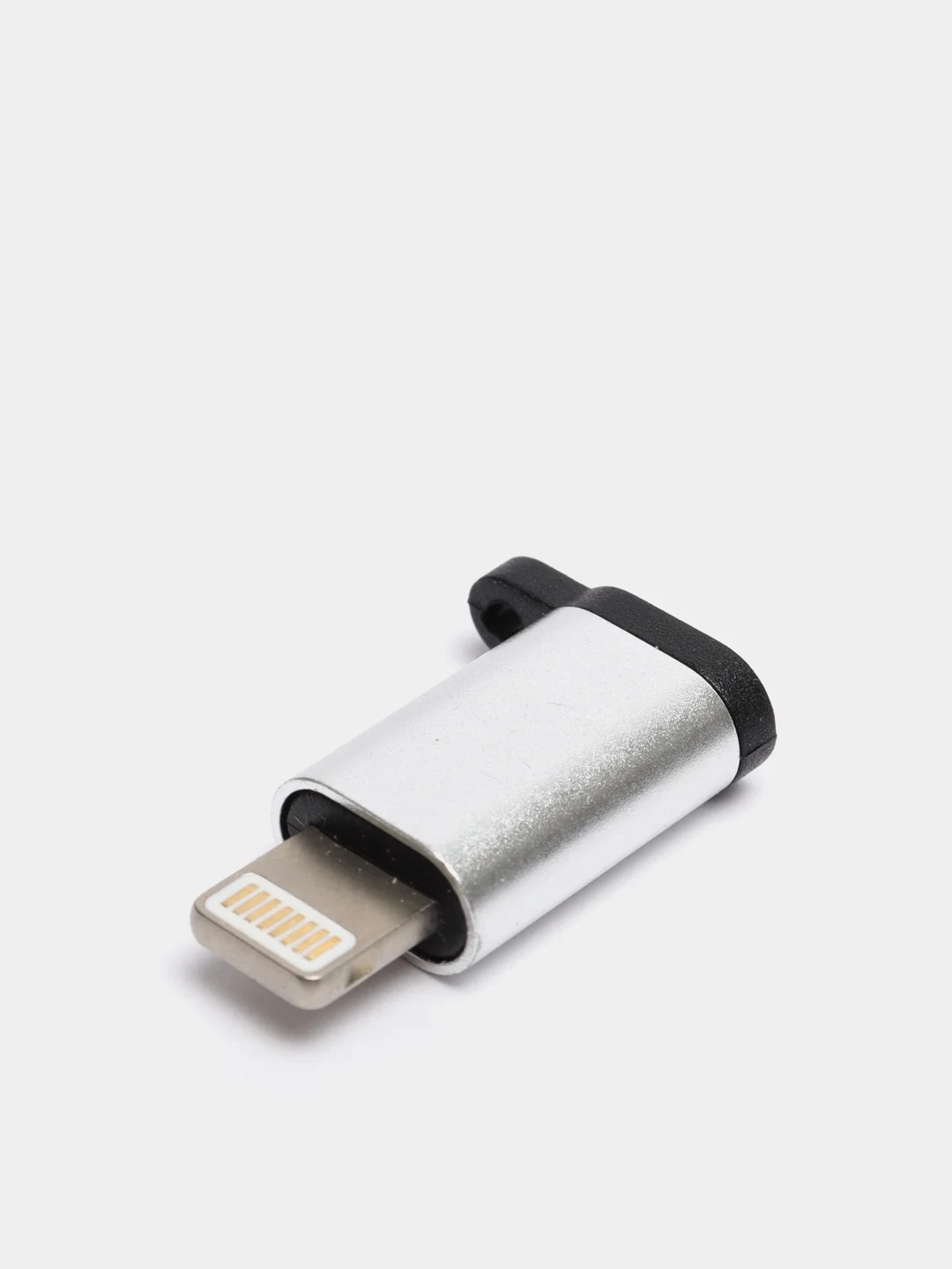 Серый металлик переходник зарядки с microUSB на Lightning