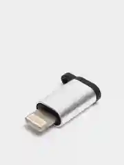 Серый металлик переходник зарядки с microUSB на Lightning