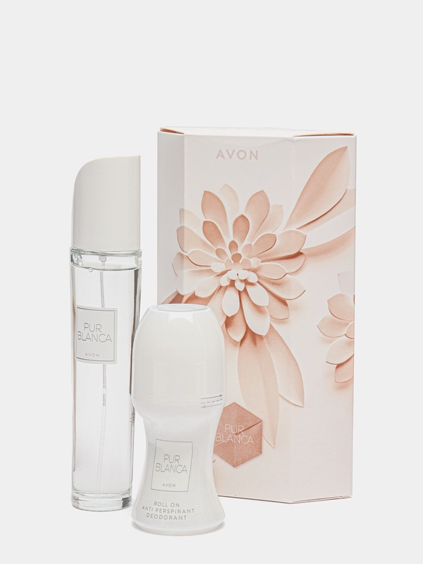 Женский набор AVON PUR BLANKA: туалетная вода, 50 мл и шариковый дезодорант
