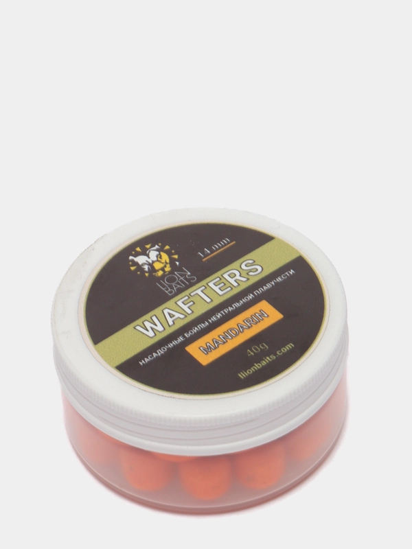 Насадочный бойл нейтральной плавучести Lion Baits Wafters Mandarin, 14 мм, 40 г