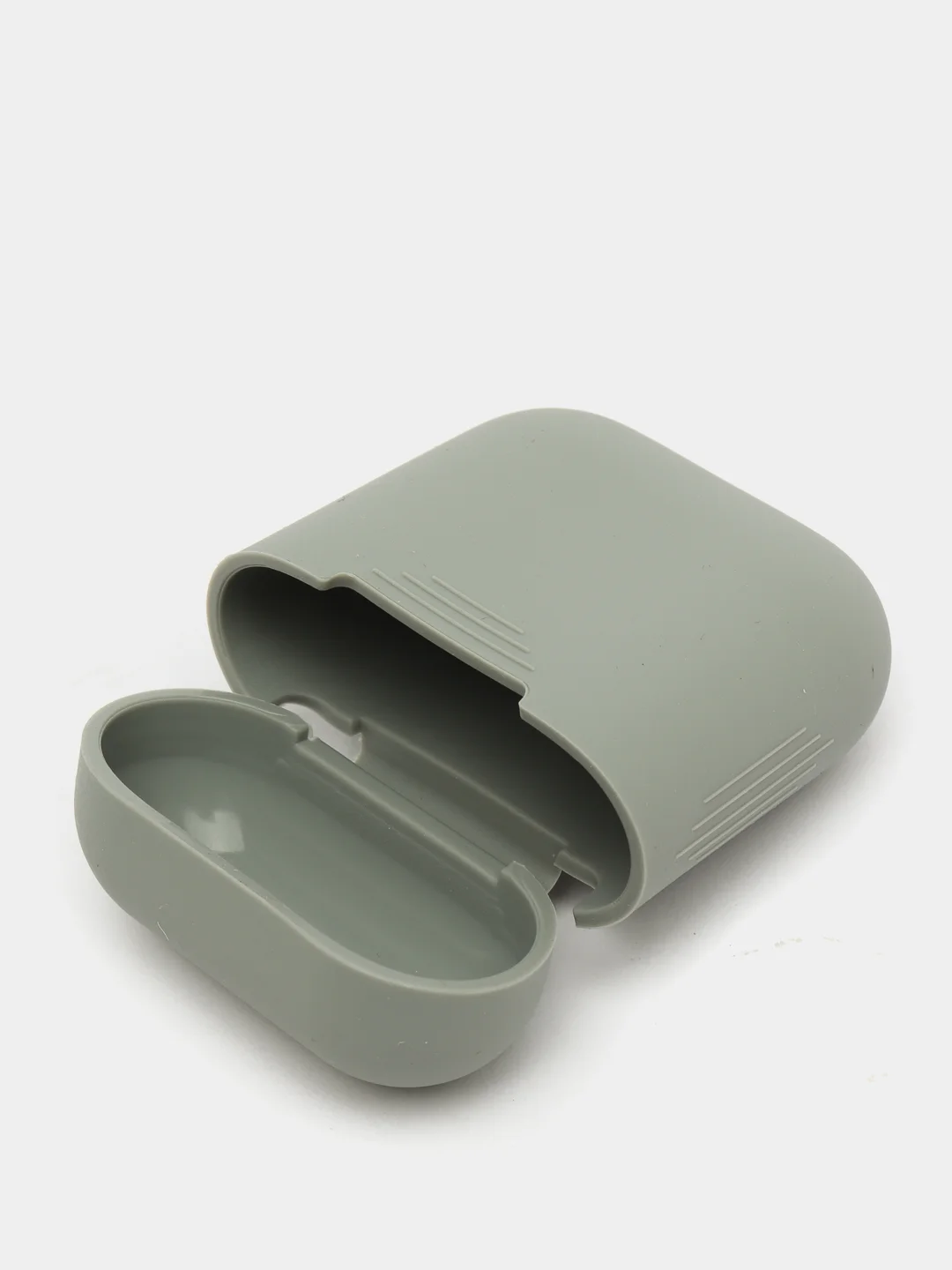 Хаки чехол для наушников Apple Airpods 1 и 2 силиконовый