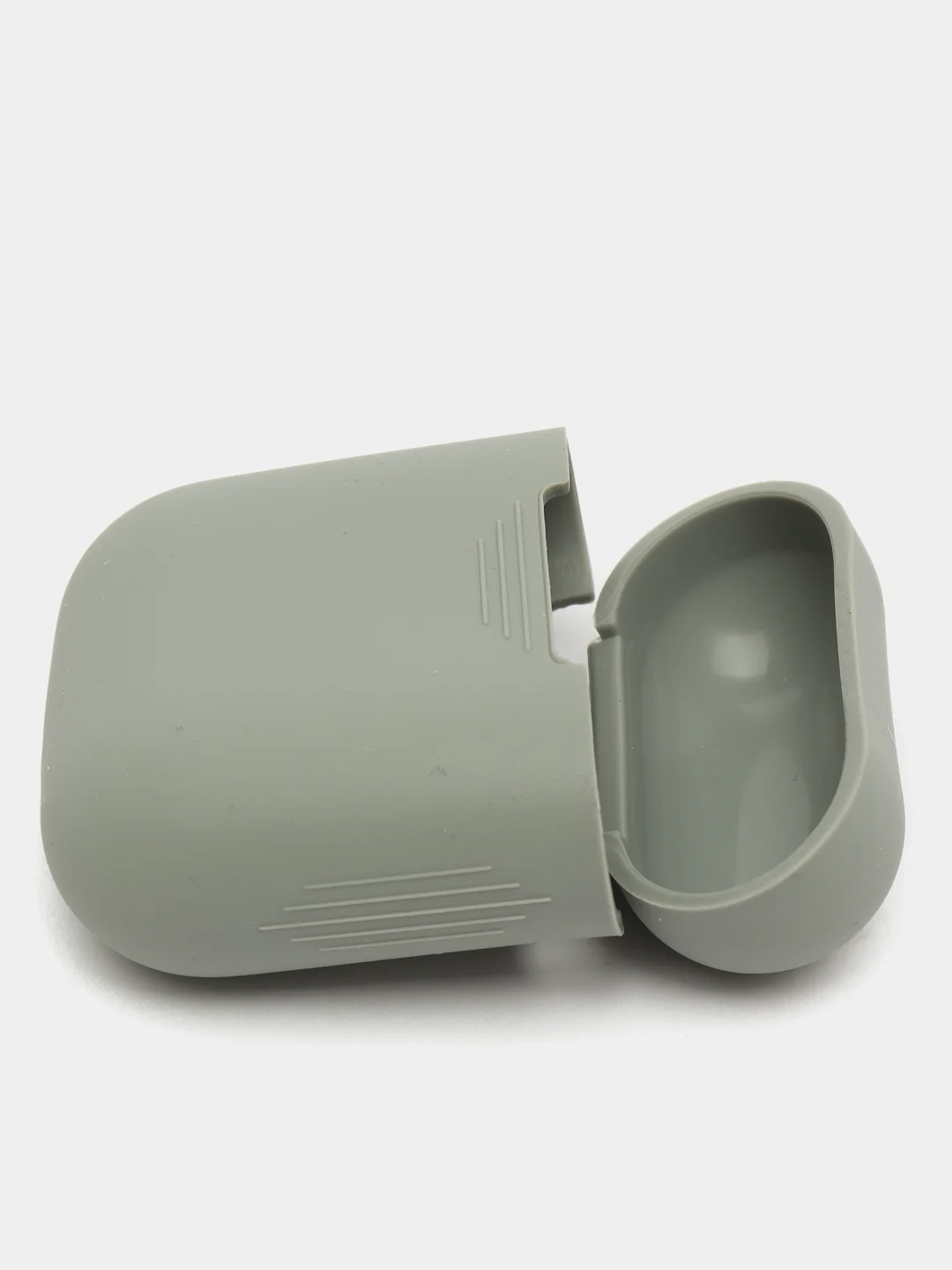 Хаки чехол для наушников Apple Airpods 1 и 2 силиконовый
