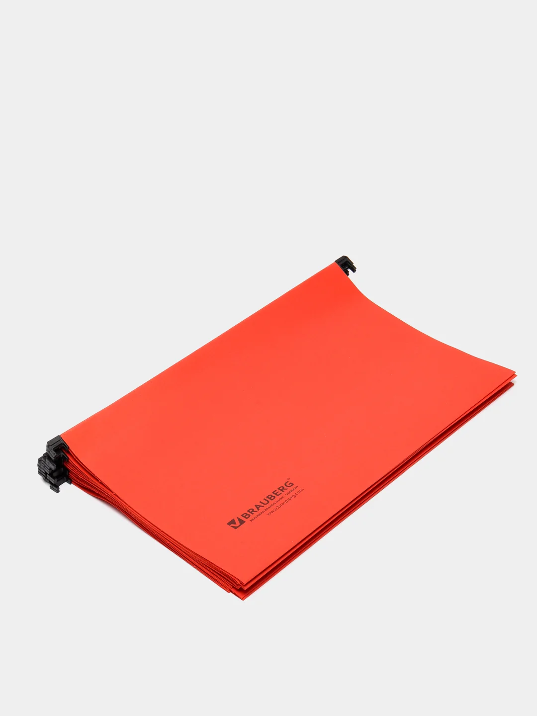 Подвесные папки А4/Foolscap (406х245 мм), до 80 листов, КОМПЛЕКТ 10 шт., красные, картон, BRAUBERG (Италия), 231796