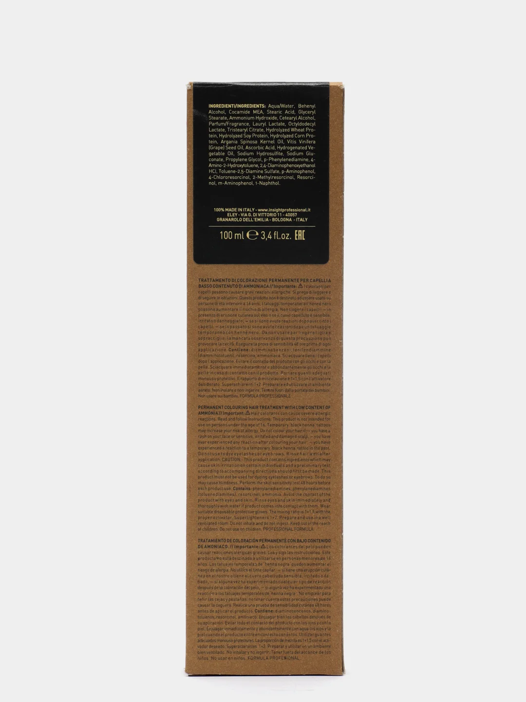 Перманентный краситель золотисто-медный блондин 7.34 Insight Golden Copper Blond, 100 мл