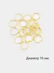 Золотой кольца соединительные для бижутерии 20 штук, металл, пластик, серебро, золото, белый
