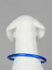 Синий светящийся LED ошейник силиконовый для собак на USB зарядке