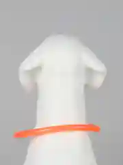 Оранжевый светящийся LED ошейник силиконовый для собак на USB зарядке