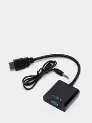 Кабель переходник адаптер HDMI-VGA с аудио AUX выходом