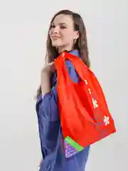 Алый сумка шоппер складная 50х35 см