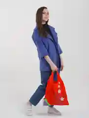 Алый сумка шоппер складная 50х35 см