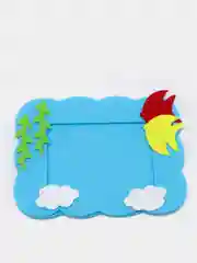 Голубой фоторамка из фетра своими руками, 10*13см