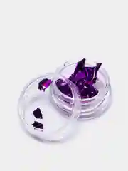 Фиолетовый фольга для маникюра, жатая, в баночке