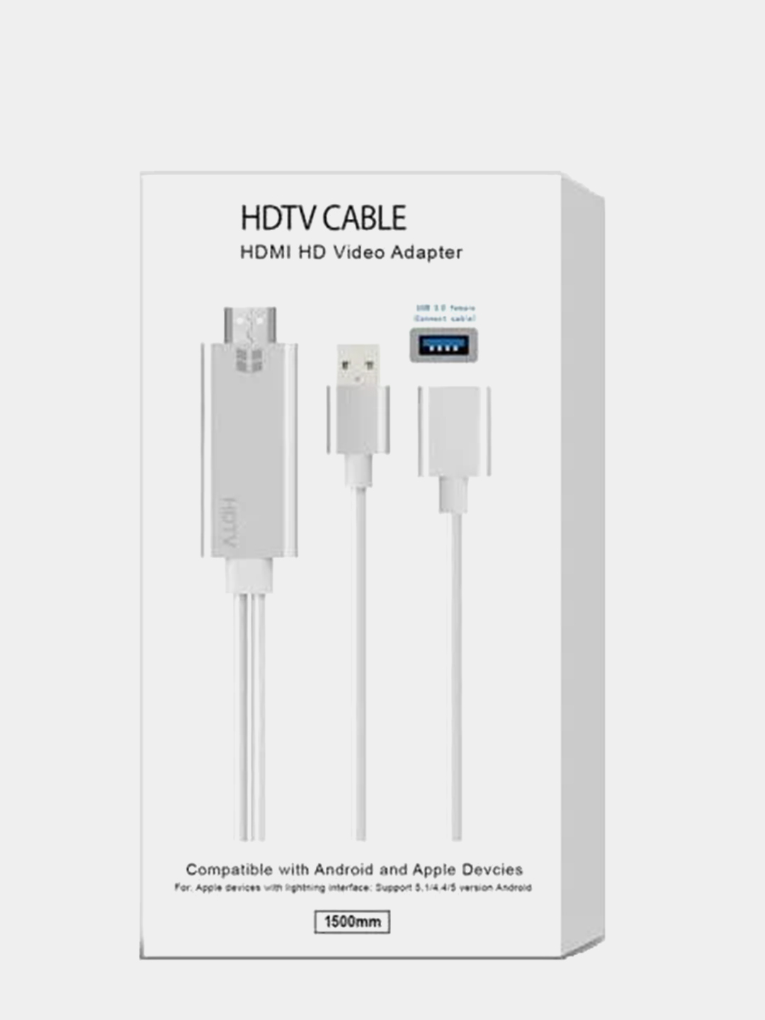 Кабель HDMI HD USB3.0 Female и Male, Android / iOS купить по цене 1650 ₽ в  интернет-магазине KazanExpress