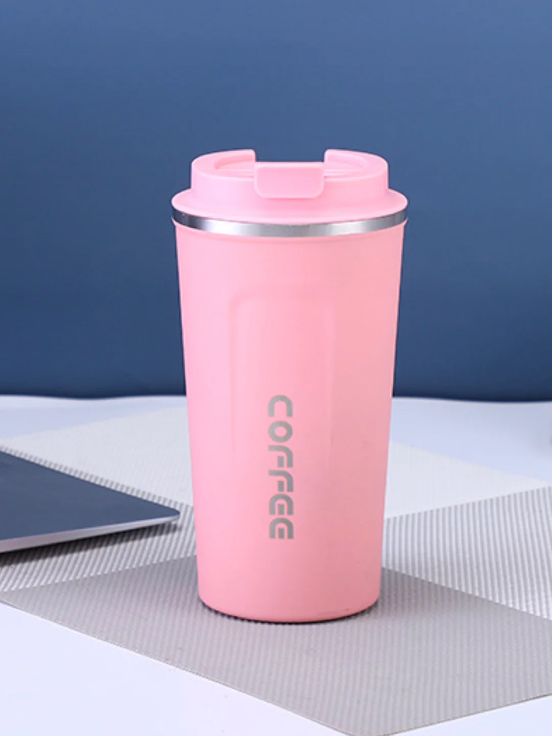 Розовый термокружка Coffee / для кофе и чая / автомобильная / 510 мл