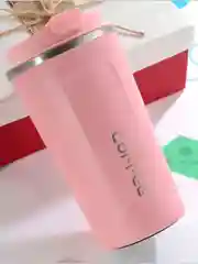 Розовый термокружка Coffee / для кофе и чая / автомобильная / 510 мл