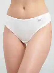 Белый женские хлопковые трусы стринги