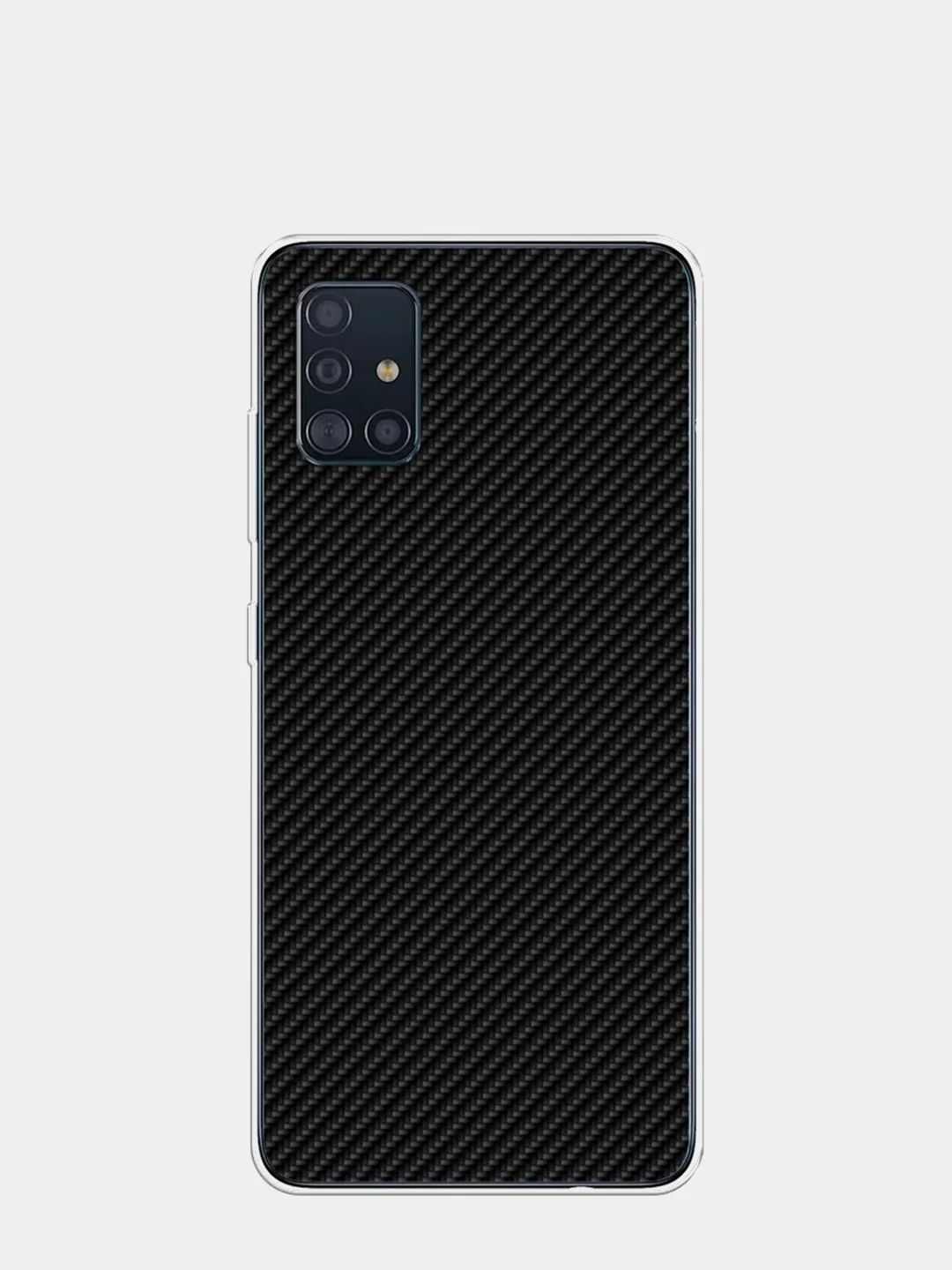 Хаки силиконовый чехол на Samsung Galaxy A51 / Самсунг А51 прозрачный с рисунком, защита камеры