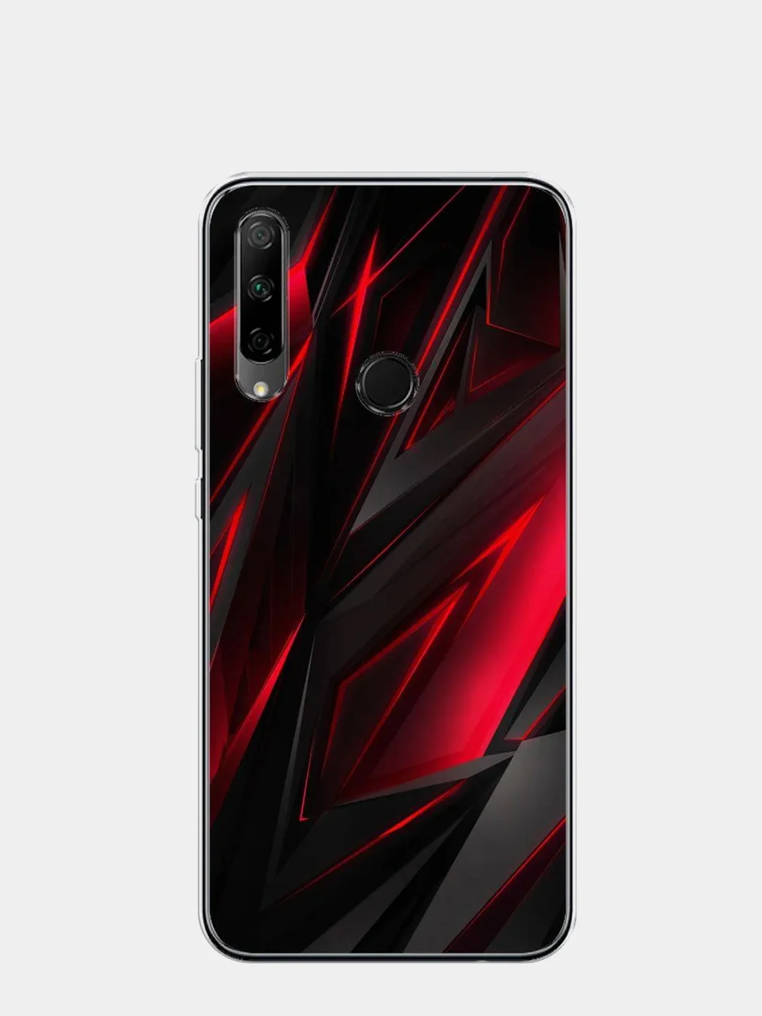 Красный чехол на Huawei Honor 9X Premium/Y9 Prime 2019 / Хонор 9X Премиум прозрачный, с рисунком