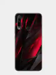 Красный чехол на Huawei Honor 9X Premium/Y9 Prime 2019 / Хонор 9X Премиум прозрачный, с рисунком