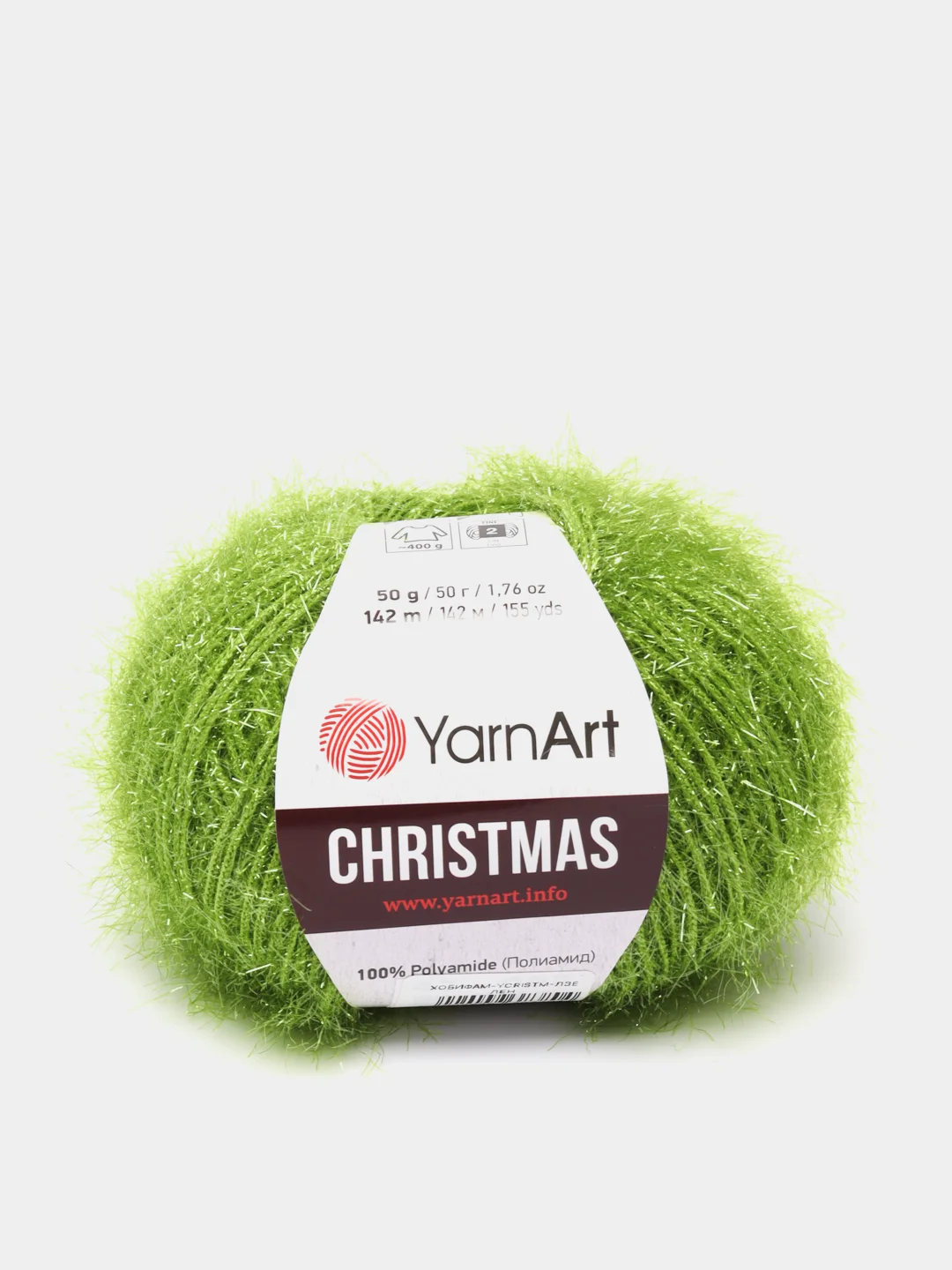 Лесной зеленый пряжа YarnArt "Christmas", Полиамид, 50 г, 142 м