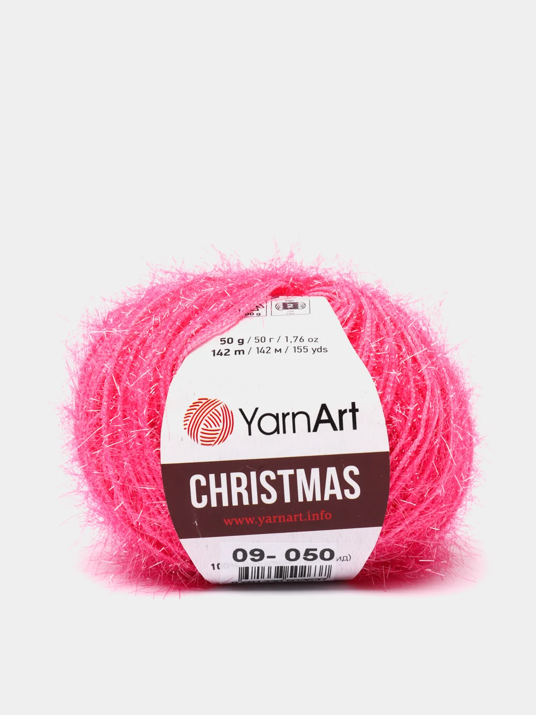 Тёмно-розовый пряжа YarnArt "Christmas", Полиамид, 50 г, 142 м