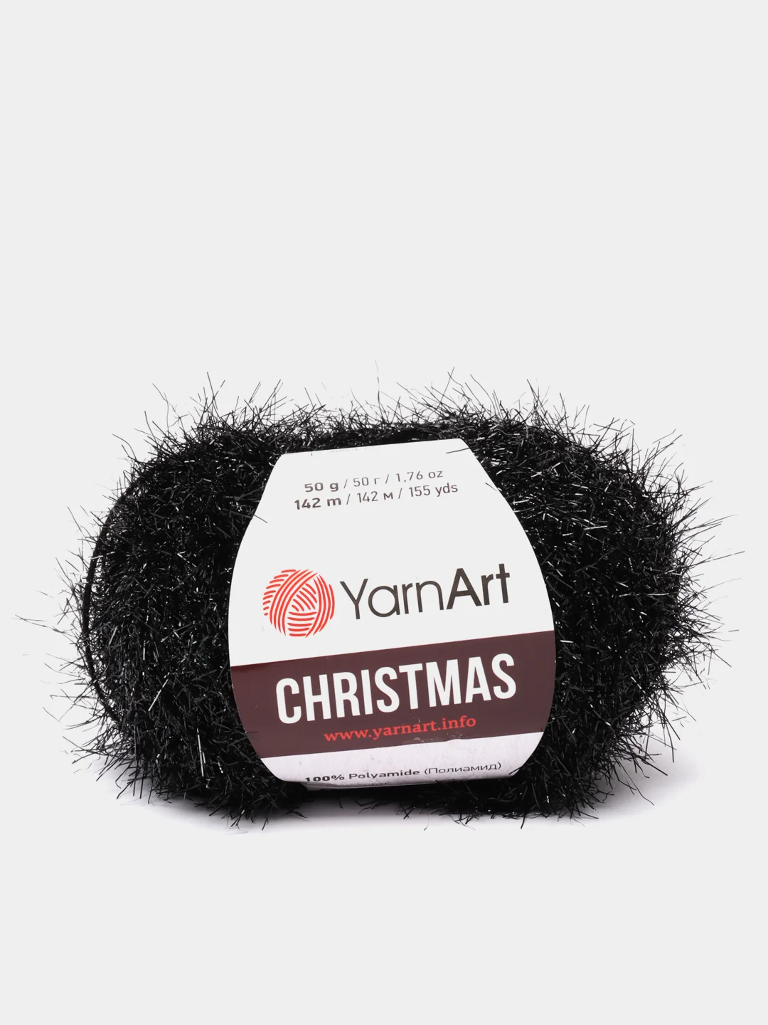 Черный пряжа YarnArt "Christmas", Полиамид, 50 г, 142 м