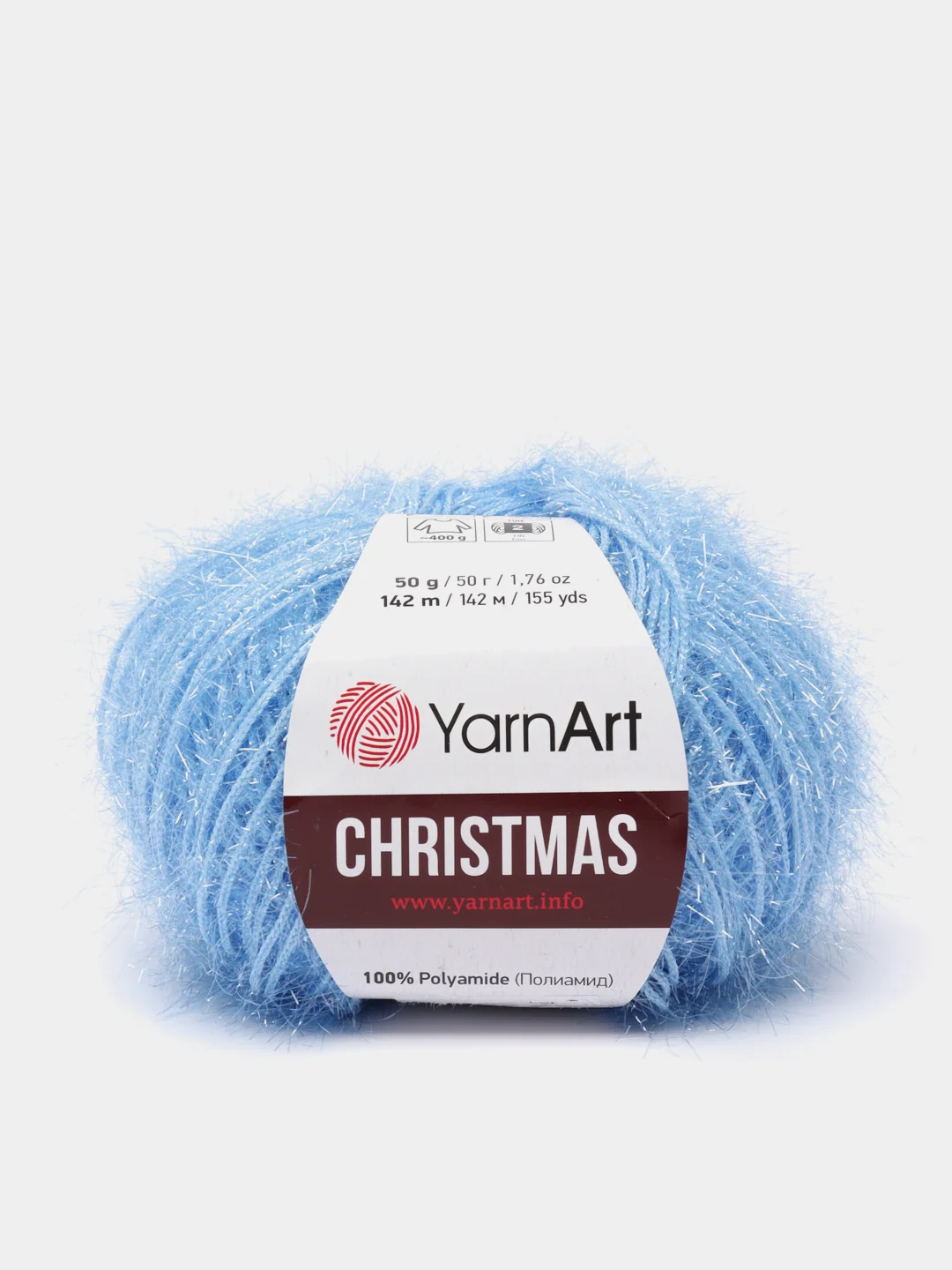 Голубой пряжа YarnArt "Christmas", Полиамид, 50 г, 142 м