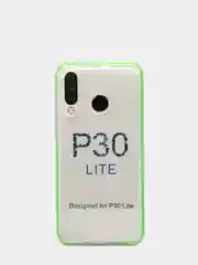 Лайм чехол силиконовый прозрачный с цветной вставкой Honor P30 Lite