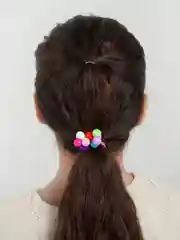 Коралловый резиночки для волос с цветными шариками