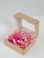Коралловый резиночки для волос с цветными шариками