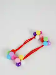 Алый резиночки для волос с цветными шариками