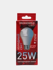 Лампа светодиодная "ЭКОНОМКА", E27, 25 Вт, 6500К