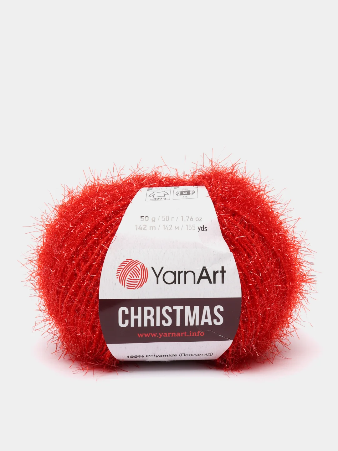 Алый пряжа YarnArt "Christmas", Полиамид, 50 г, 142 м