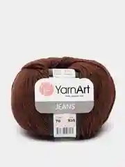 Шоколадный пряжа YarnArt Jeans, 50 г, 160 м