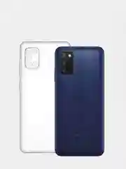 Чехол для Samsung A03S с защитой камеры прозрачный силиконовый