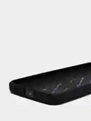 Черный чехол для Realme C21 с тиснением под кожу