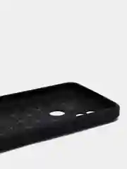 Черный чехол для Realme C21 с тиснением под кожу