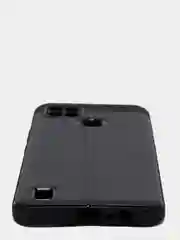 Черный чехол для Realme C21 с тиснением под кожу