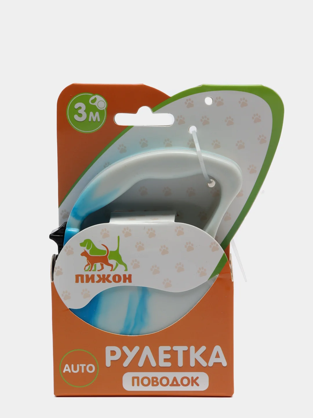 Синий поводок рулетка для кошек и собак