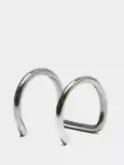 Серебряный серьга-кафф из медицинской стали, 1 штука