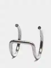 Серебряный серьга-кафф из медицинской стали, 1 штука