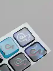 Светло-синий 3d наклейки набор стикеров на телефон
