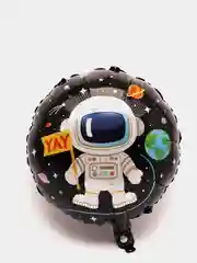 Черный воздушный шар "Самолет", фольгированный шар