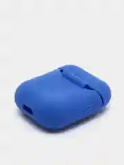 Синий чехол для наушников Apple Airpods 1 и 2 силиконовый
