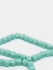 Мятный бусины стеклянные, 6 мм, матовые, кубической формы