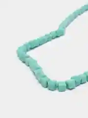 Мятный бусины стеклянные, 6 мм, матовые, кубической формы