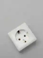 Розетка с заземляющими контактами Electric, белая, 250В, 16А, IP20, открытая установка