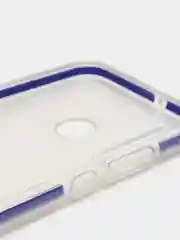 Синий чехол силиконовый прозрачный с цветной вставкой Y7P / P40 Lite E