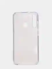 Синий чехол силиконовый прозрачный с цветной вставкой Y7P / P40 Lite E